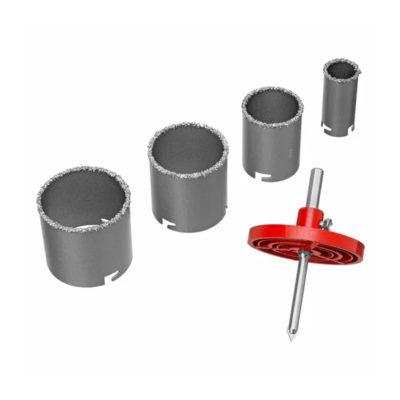 Набор коронок по керамической плитки 33-53-67-73мм 6-ти гранный хвостик