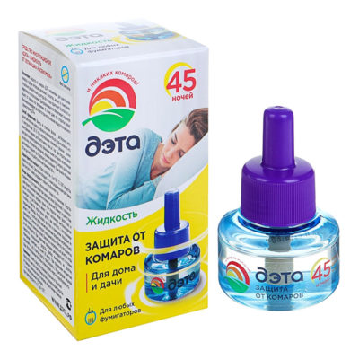 Жидкость от комаров ДЭТА БЭБИ б/запаха 45 ночей