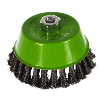 Щетка для УШМ 125мм М14 "чашка" крученая металлическая проволока 0