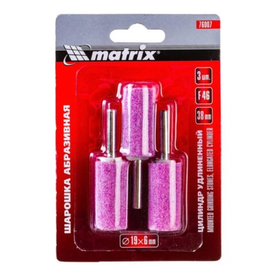 Шарошка абразивная цилиндр удлин. 19*38 мм