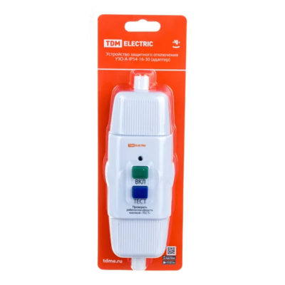 УЗО-А Адаптер на шнур/кабель 3600W 16A для бойлеров