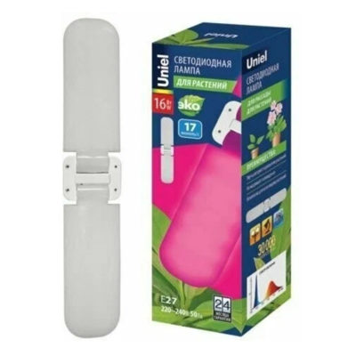 Фито лампа св/диод.для расстений Р65 Е27 16Вт 17мкмоль/с 64*233 матовая