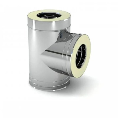 Сэндвич тройник 115/200 (0.5) нерж. мат. /(0.5) нерж. зерк.