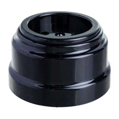 Розетка 1ОП черный РЕТРО