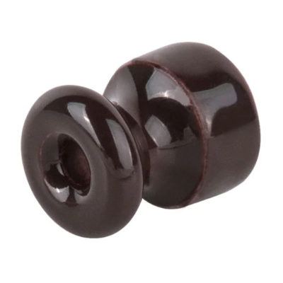 Изолятор без винта коричневый (уп. 10шт) РЕТРО