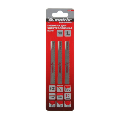 Полотно для лобзика по дереву 3шт.