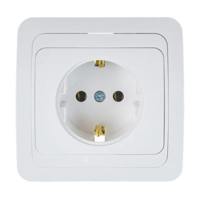 Розетка 1СП с/з 2028-W белая Classiko