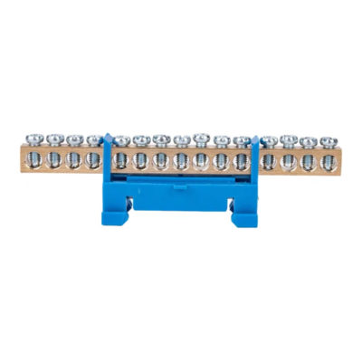 Шина "0" 6*9 мм на ДИН-рейку в корпусе