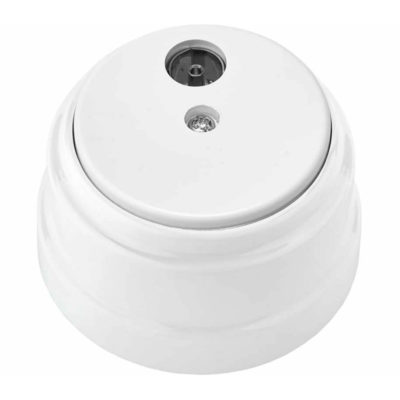 Розетка 1ОП телеф. белый РЕТРО