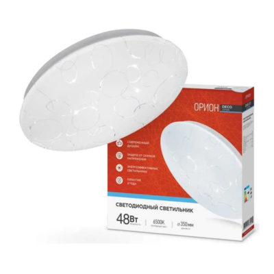 ASD/imHome Светильник св./д. декоративный 48W(3120Im) 6500K 350X55 IP40 DECO ОРИОН