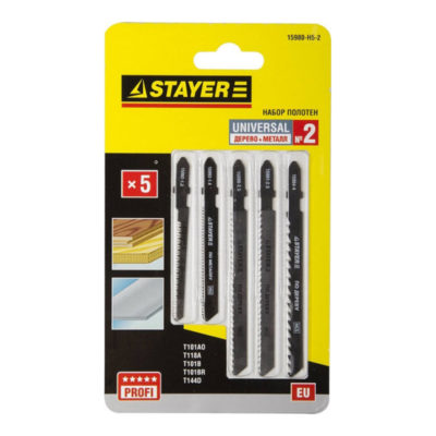 Набор полотен для электролобзика универ. 5 шт.