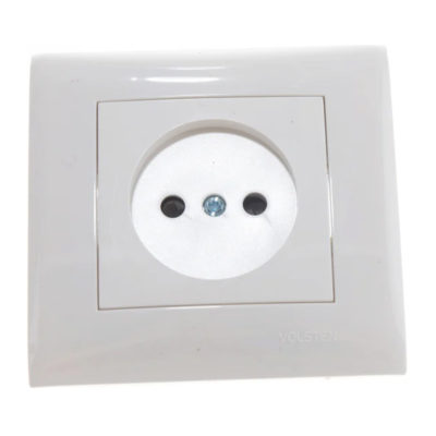 Розетка 1ОП Volsten V01-11-R12-S белая