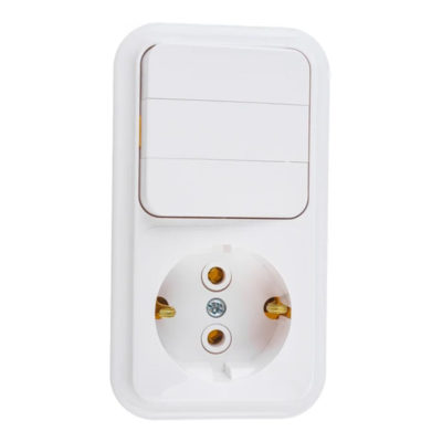 3В-РЦ-531 Блок выкл. 3клав. 10А+ розетка С/З 16А