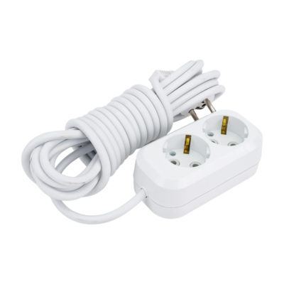 Удлинитель 2*5 м б/з с защитой от детей (ПВС 2*1) с монт. аппар. Makel