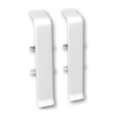 Соединитель д/плинтуса 70 мм Деконика белый глянц. 001G