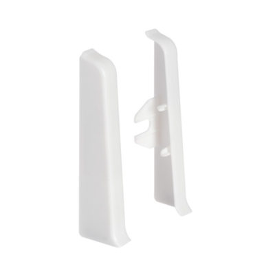 Торцевые(пара) д/плинтуса 70 мм Деконика белый 001