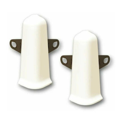 Угол наружный с крепежом д/плинтуса 70 мм Деконика Светл.слон.кость 034