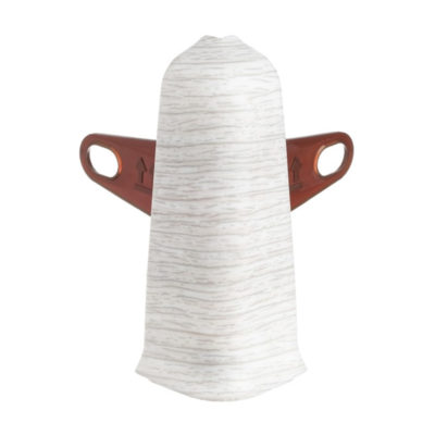 Угол наружный с крепежом д/плинтуса 70 мм Деконика Клен патина 265