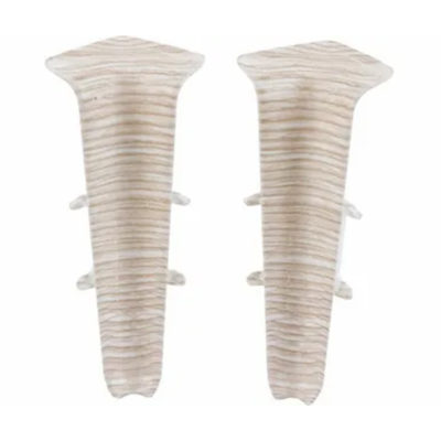 Угол внутренний д/плинтуса 70 мм Деконика Ясень бьянко 255