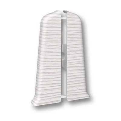 Торцевые(пара) д/плинтуса 70 мм Деконика Ясень бьянко 255