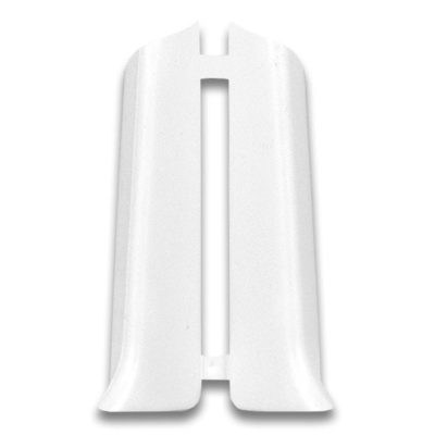 Торцевые (пара) д/плинтуса 85 мм Деконика Белый 001