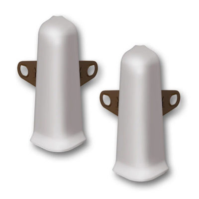 Угол наружный с крепежом д/плинтуса 85 мм Деконика Платиново-серый 036