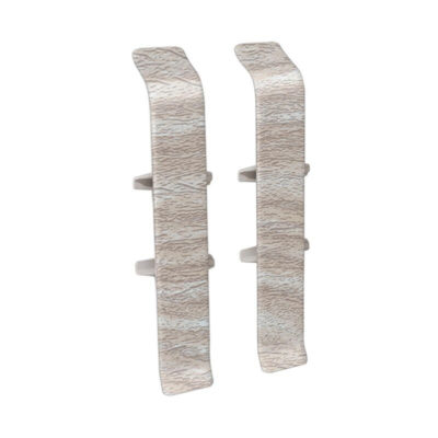 Соединитель д/плинтуса 85 мм Деконика Платиново-серый 036