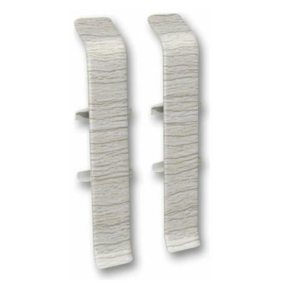 Соединитель д/плинтуса 85 мм Деконика Ясень серый 253