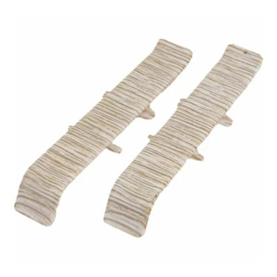 Соединитель д/плинтуса 85 мм Деконика Дуб жемчужный 418