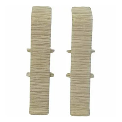 Торцевые (пара) д/плинтуса 85 мм Деконика Дуб жемчужный 418