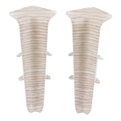 Угол внутренний д/плинтуса 85 мм Деконика Ясень бьянко 255