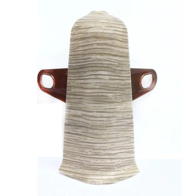 Угол наружный с крепежом д/плинтуса 85 мм Деконика Дуб мокко 208