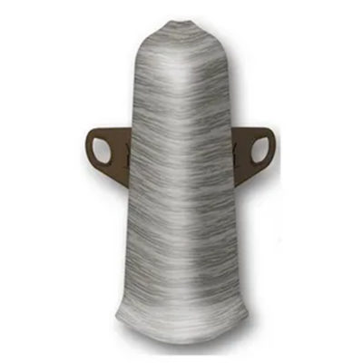 Угол наружный с крепежом д/плинтуса 85 мм Деконика Дуб пепельный 210