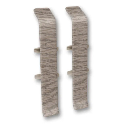 Соединитель д/плинтуса Деконика 85 мм Дуб снежный 215