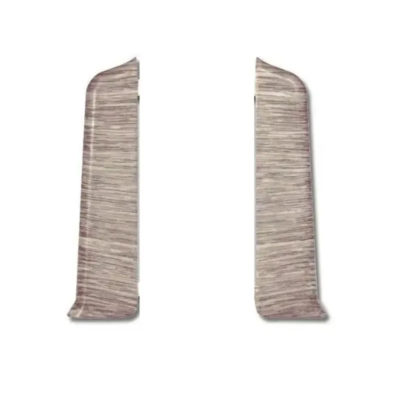 Торцевые(пара) д/плинтуса 85 мм Деконика Дуб снежный 215