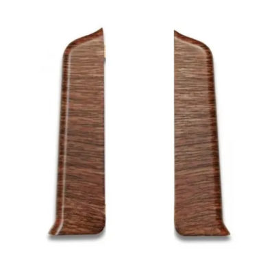 Торцевые (пара) д/плинтуса 85 мм Деконика Орех 291