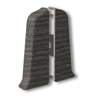 Торцевые(пара) д/плинтуса 85 мм Деконика Каштан серый 352