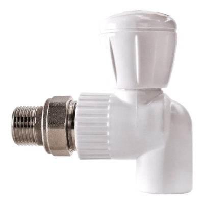 Кран шаровый РВК для радиатора угловой Д25х3/4 НР