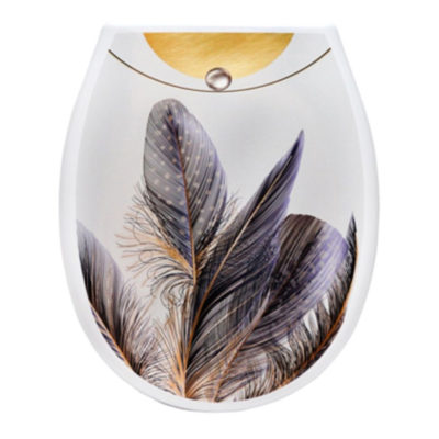 Сиденье для унитаза жесткое Океан Люкс (Перья)