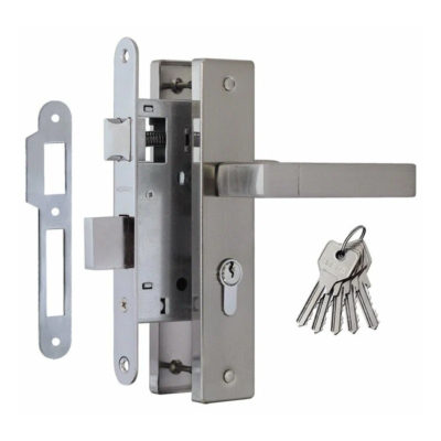 Замок врезной 109-55 мм (матовый хром)