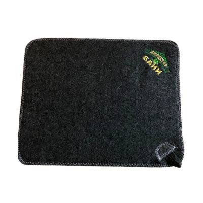 Коврик для бани с вышивкой 40*30 см серый в ассорт.