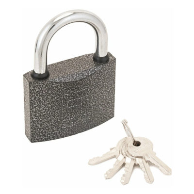 Замок навесной Аллюр ВС1Ч-375 цилиндровый серый 5 ключей