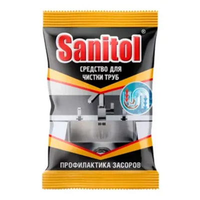 Средство для устранения засоров АНТИЗАСОР 90 г SANITOL