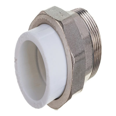 Муфта комб. разъемная 32*1 1/4 НР белая