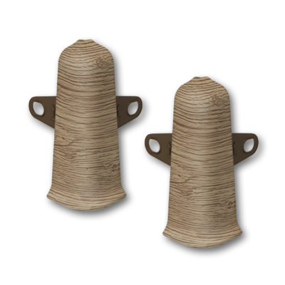 Угол наружный с крепежом д/плинтуса 70 мм Деконика Дуб снежный 215