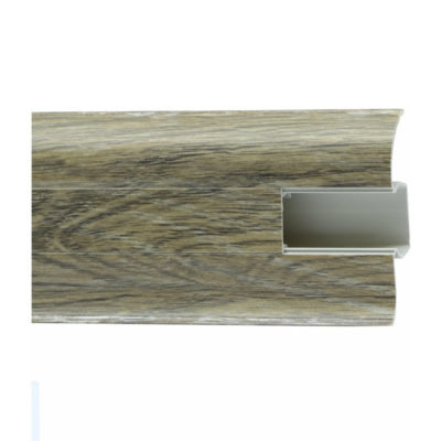 Плинтус Winart 58 Дуб сальса(803) с кабель каналом и мягким краем