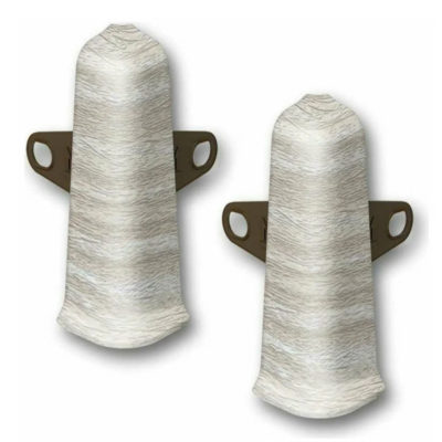 Угол наружный с крепежом д/плинтуса 70 мм "Деконика" Орех Античный 294