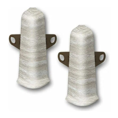 Угол наружный с крепежом д/плинтуса 85 мм "Деконика" Орех Античный 294