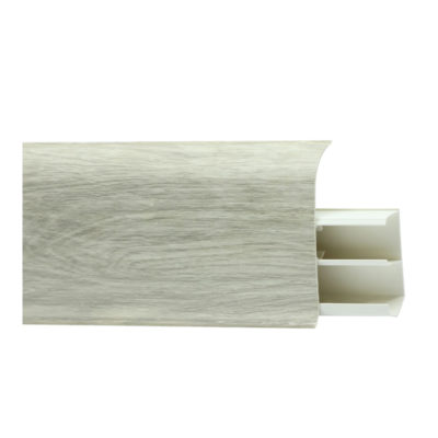 Плинтус Winart 58 Дуб летний (819) с кабель каналом и мягким краем