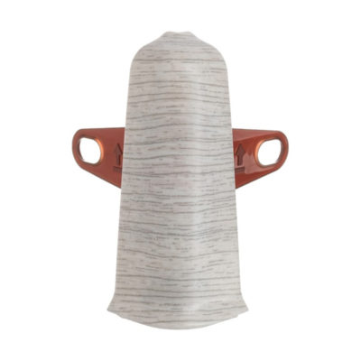 Угол наружный с крепежом д/плинтуса 70 мм Деконика Дуб жемчужный 418